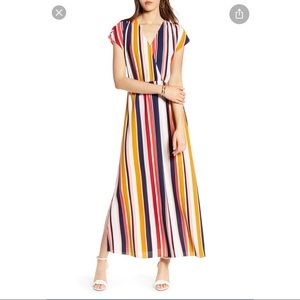 HALOGEN striped maxi dress